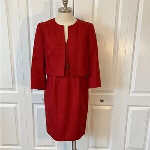 Jasper lined dress set burnt orange colour